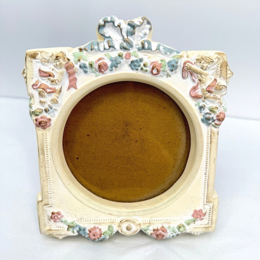 Keypoint VTG Picture Frame Cherub Floral Pastel Victorian Cottagecore Square